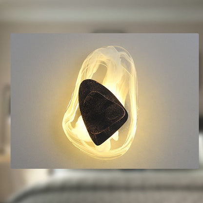 Creative Oval Stainless Steel Glass LED Wall Sconce Lamp