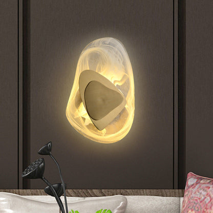 Creative Oval Stainless Steel Glass LED Wall Sconce Lamp