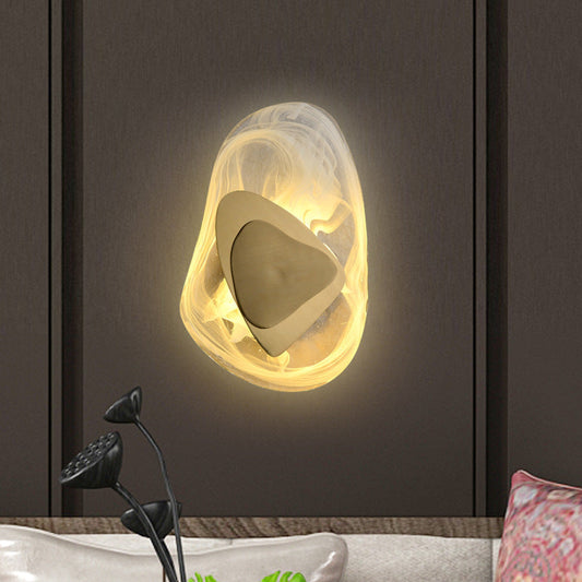 Creative Oval Stainless Steel Glass LED Wall Sconce Lamp