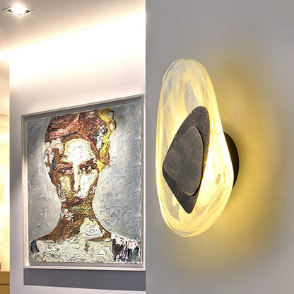 Creative Oval Stainless Steel Glass LED Wall Sconce Lamp