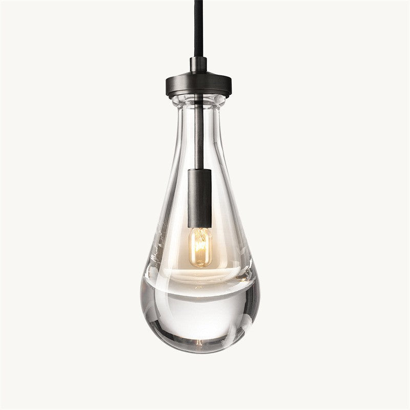 Water Drop Iron Crystal Glass 1-Light Wall Sconce Lamp