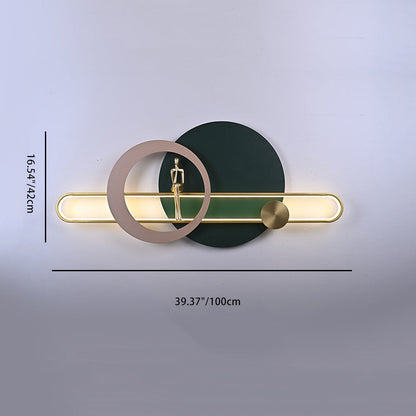 Round Iron Silicone Strip Acrylic LED Wall Sconce Lamp