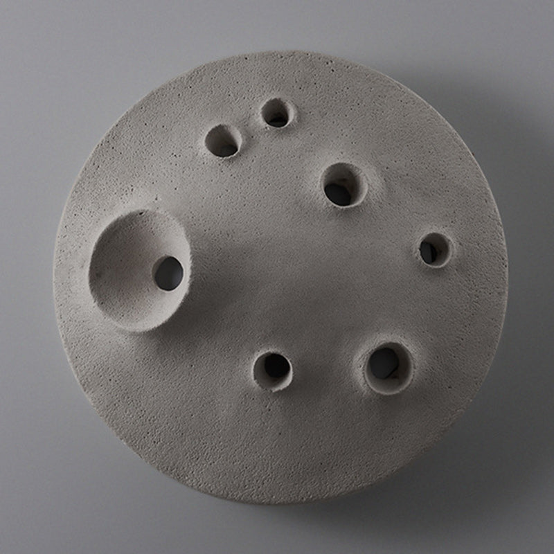 Creative Moon Round Concrete LED Wall Sconce Lamp