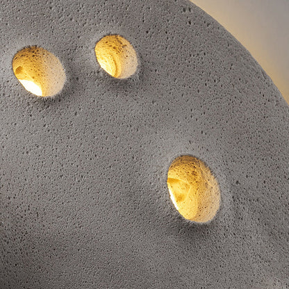 Creative Moon Round Concrete LED Wall Sconce Lamp
