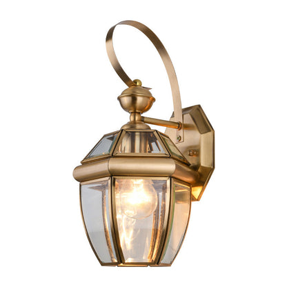 Nordic Dome Copper Glass 1-Light Wall Sconce Lamp