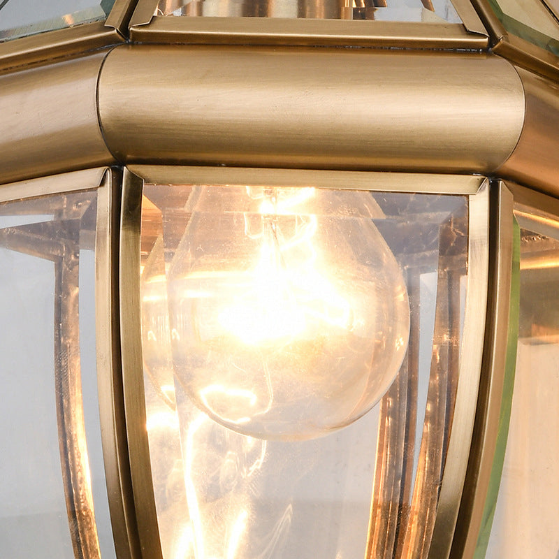Nordic Dome Copper Glass 1-Light Wall Sconce Lamp