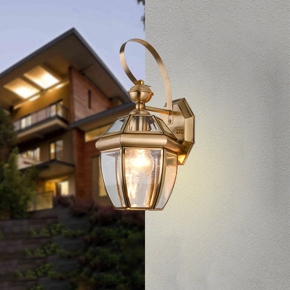 Nordic Dome Copper Glass 1-Light Wall Sconce Lamp