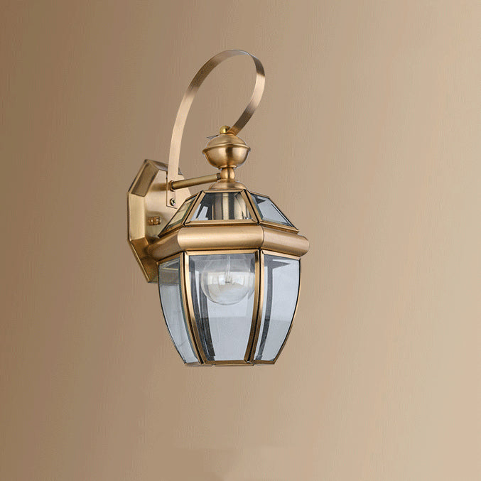 Nordic Dome Copper Glass 1-Light Wall Sconce Lamp