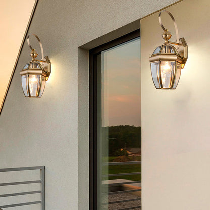 Nordic Dome Copper Glass 1-Light Wall Sconce Lamp