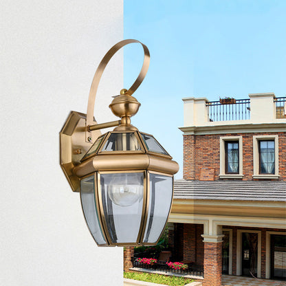 Nordic Dome Copper Glass 1-Light Wall Sconce Lamp