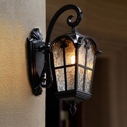 Rectangular Aluminum Glass 1-Light Wall Sconce Lamp