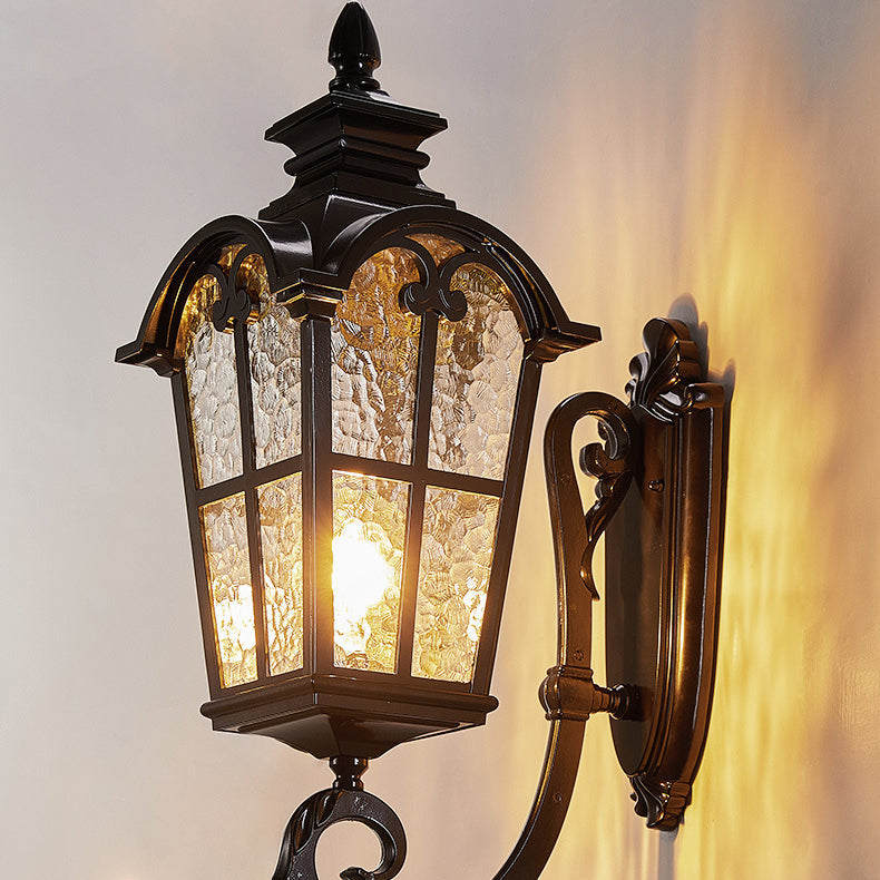 Rectangular Aluminum Glass 1-Light Wall Sconce Lamp