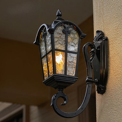 Rectangular Aluminum Glass 1-Light Wall Sconce Lamp