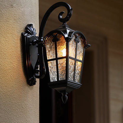 Rectangular Aluminum Glass 1-Light Wall Sconce Lamp