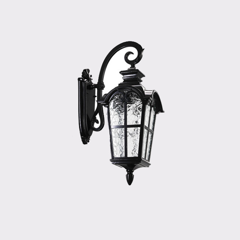 Rectangular Aluminum Glass 1-Light Wall Sconce Lamp