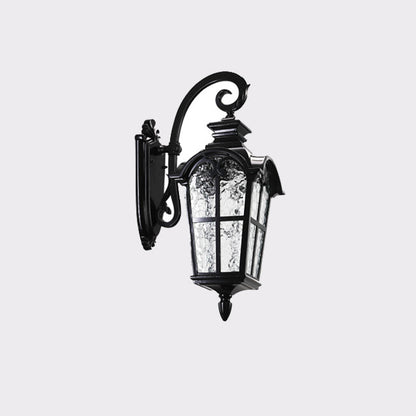 Rectangular Aluminum Glass 1-Light Wall Sconce Lamp