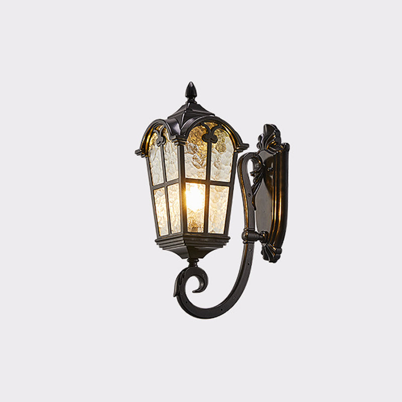 Rectangular Aluminum Glass 1-Light Wall Sconce Lamp