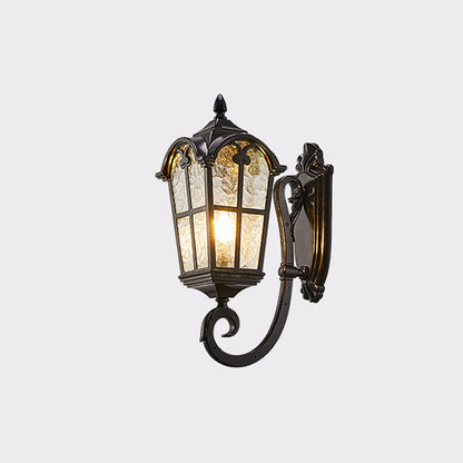 Rectangular Aluminum Glass 1-Light Wall Sconce Lamp