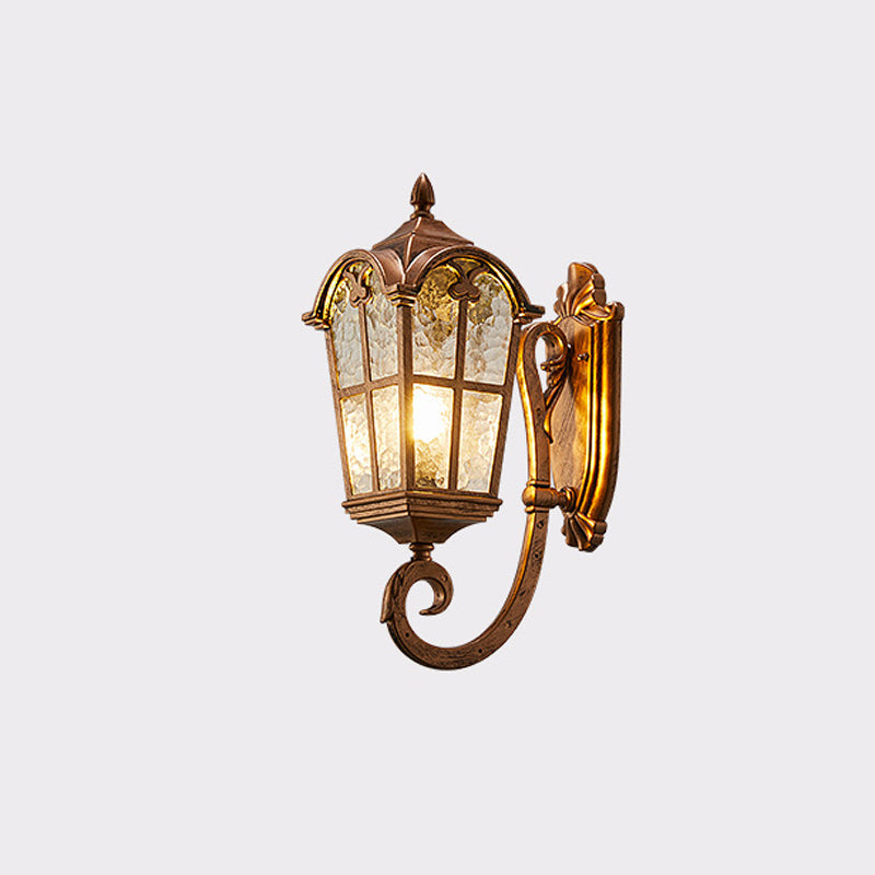 Rectangular Aluminum Glass 1-Light Wall Sconce Lamp
