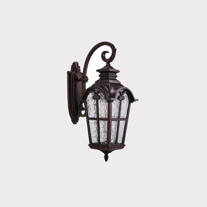 Rectangular Aluminum Glass 1-Light Wall Sconce Lamp