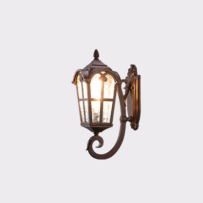 Rectangular Aluminum Glass 1-Light Wall Sconce Lamp