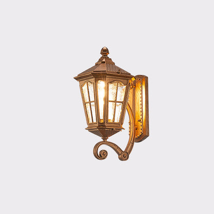 Rectangular Aluminum Glass 1-Light Wall Sconce Lamp