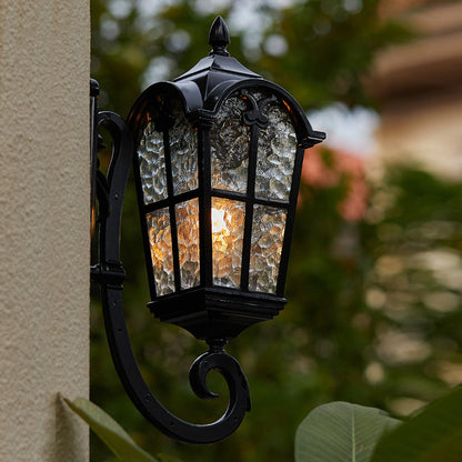 Rectangular Aluminum Glass 1-Light Wall Sconce Lamp