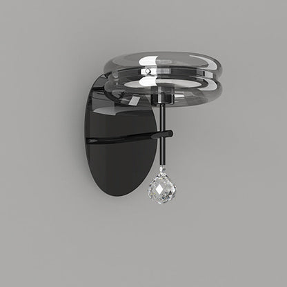 Minimalist Round Iron Aluminum Glass LED Wall Sconce Lamp