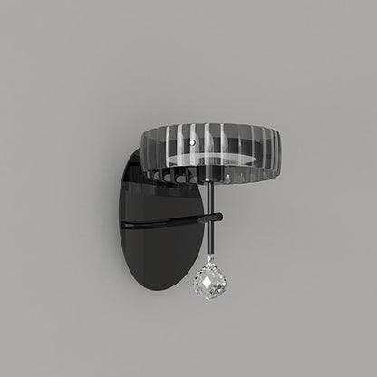 Minimalist Round Iron Aluminum Glass LED Wall Sconce Lamp