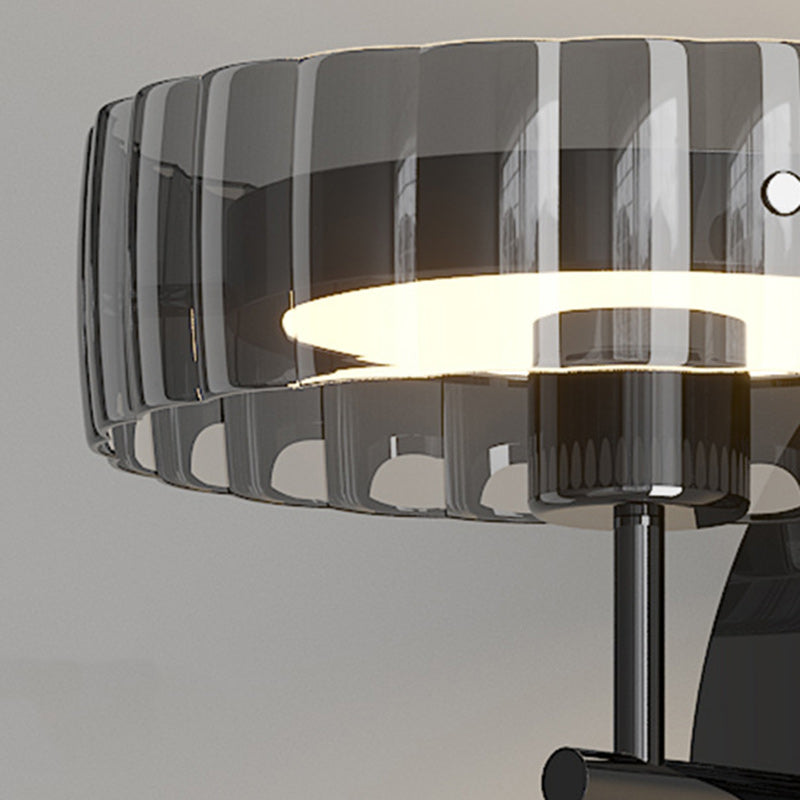 Minimalist Round Iron Aluminum Glass LED Wall Sconce Lamp