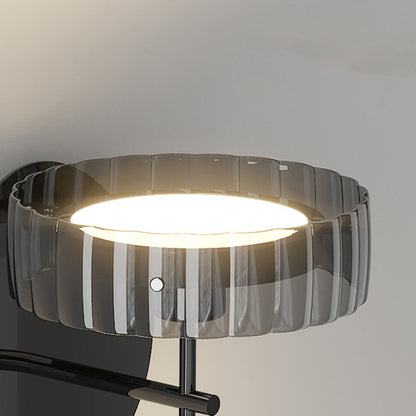 Minimalist Round Iron Aluminum Glass LED Wall Sconce Lamp