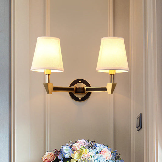 Cylinder Copper Glass 1/2 Light Wall Sconce Lamp