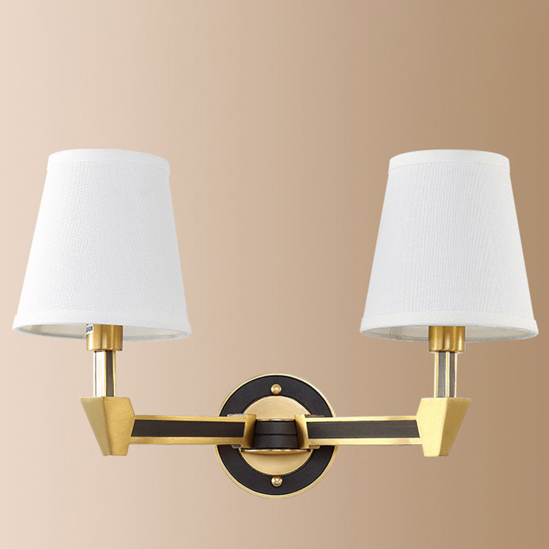 Cylinder Copper Glass 1/2 Light Wall Sconce Lamp