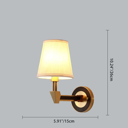 Cylinder Copper Glass 1/2 Light Wall Sconce Lamp