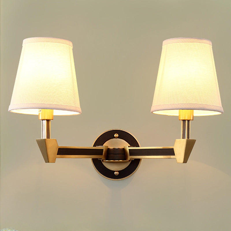 Cylinder Copper Glass 1/2 Light Wall Sconce Lamp