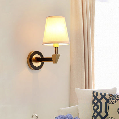 Cylinder Copper Glass 1/2 Light Wall Sconce Lamp