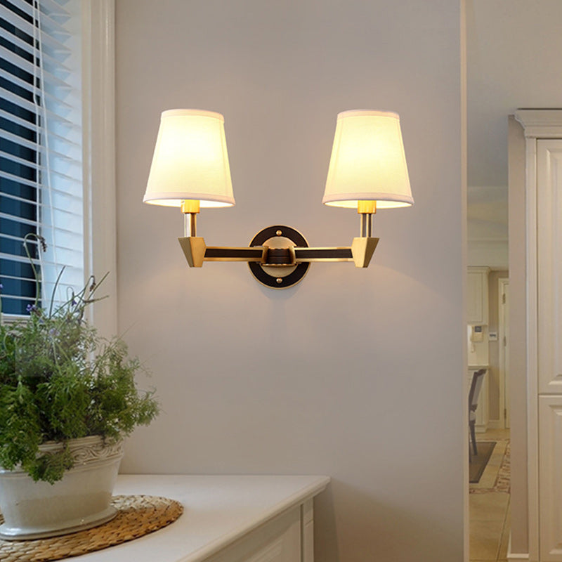 Cylinder Copper Glass 1/2 Light Wall Sconce Lamp