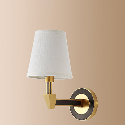 Cylinder Copper Glass 1/2 Light Wall Sconce Lamp