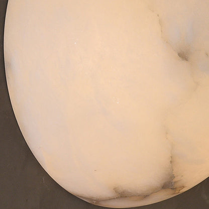 Scandinavian Round Copper Marble 1-Light Wall Sconce Lamp