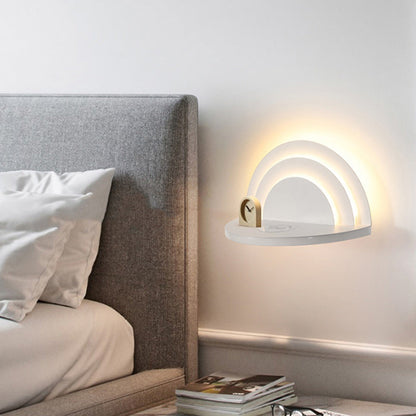Minimalist Semicircle Iron Acrylic LED Wall Sconce Lamp