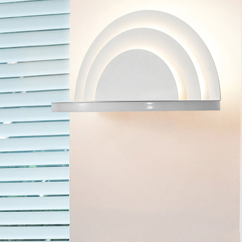 Minimalist Semicircle Iron Acrylic LED Wall Sconce Lamp