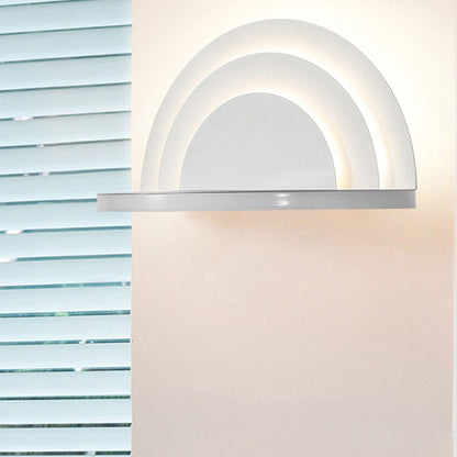 Minimalist Semicircle Iron Acrylic LED Wall Sconce Lamp