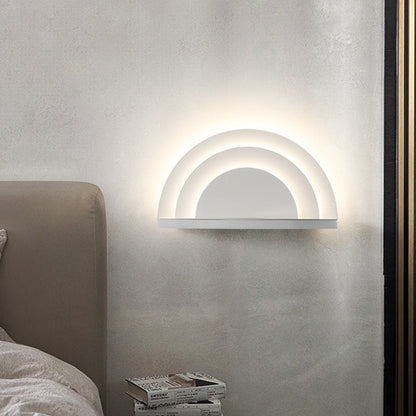 Minimalist Semicircle Iron Acrylic LED Wall Sconce Lamp
