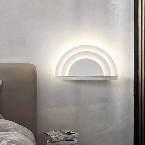 Minimalist Semicircle Iron Acrylic LED Wall Sconce Lamp