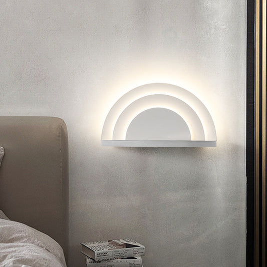 Minimalist Semicircle Iron Acrylic LED Wall Sconce Lamp