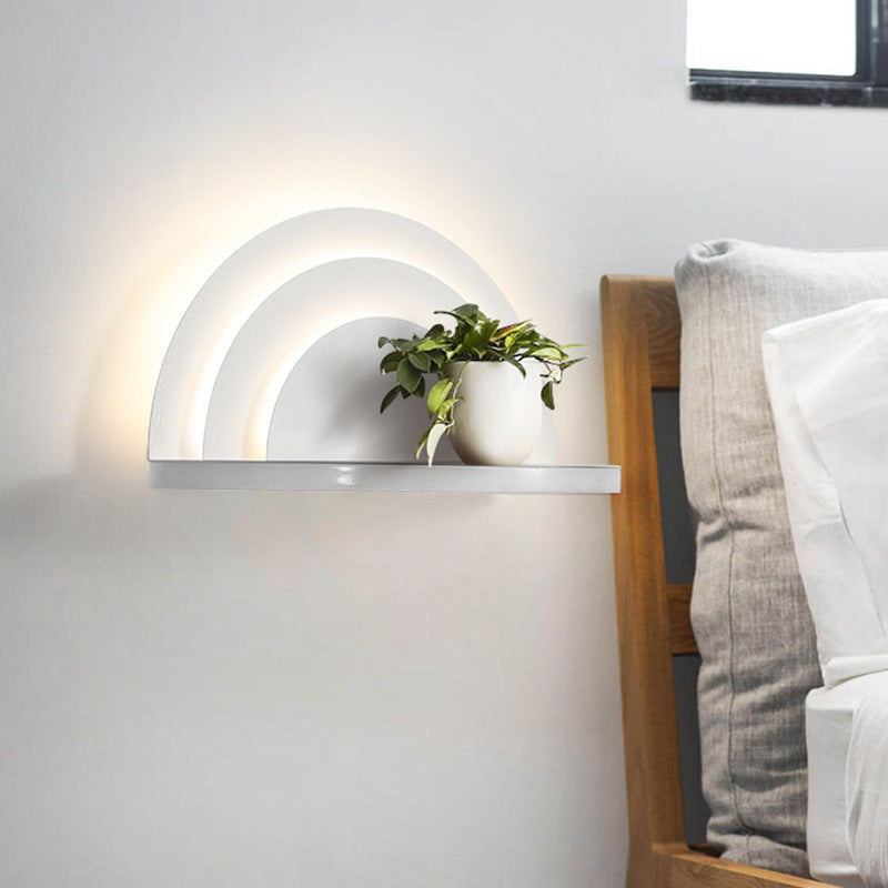 Minimalist Semicircle Iron Acrylic LED Wall Sconce Lamp