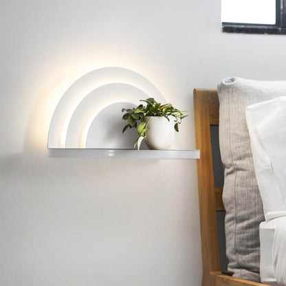 Minimalist Semicircle Iron Acrylic LED Wall Sconce Lamp