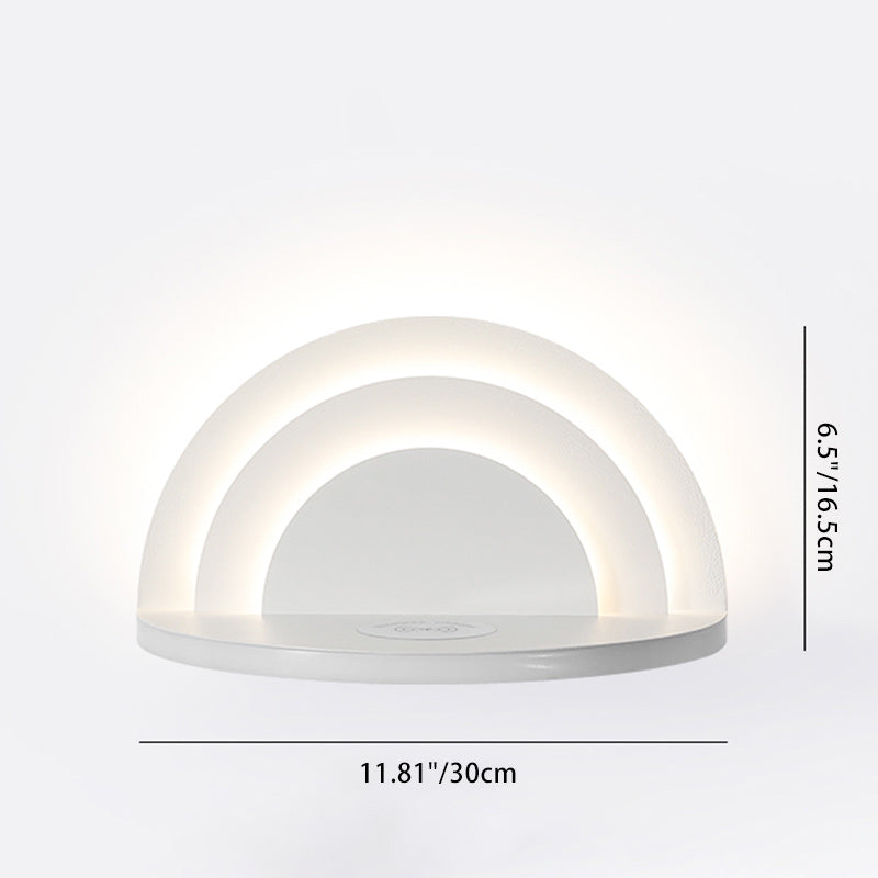 Minimalist Semicircle Iron Acrylic LED Wall Sconce Lamp