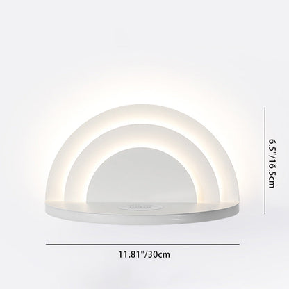 Minimalist Semicircle Iron Acrylic LED Wall Sconce Lamp