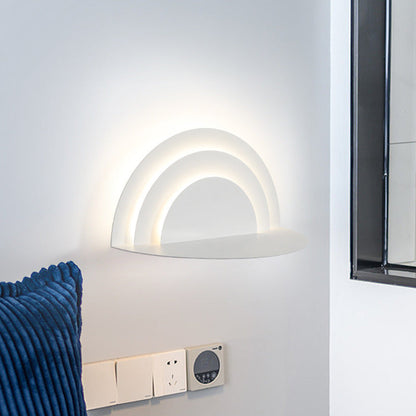 Minimalist Semicircle Iron Acrylic LED Wall Sconce Lamp